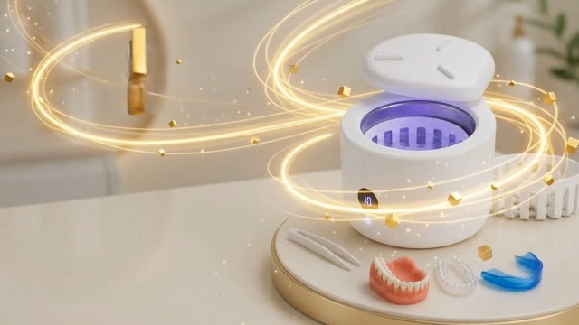 FSA HSA Eligible | 45khz Ultrasonic Retainer Cleaner Machine with UV White