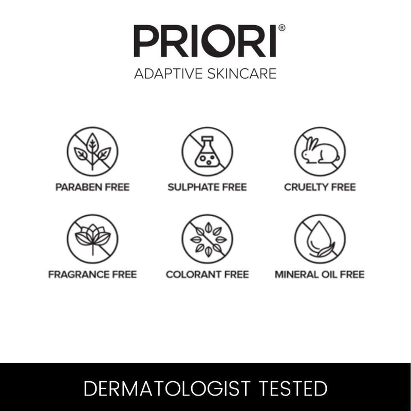 PRIORI Skincare Gel Perfector Face Treatment for Acne, Blemishes, Oily Skin, Blackheads, Shine, Wrinkles Oil Control Salicylic, Lactic Acid, Vitamins A, C, E Fragrance Free 1 fl oz