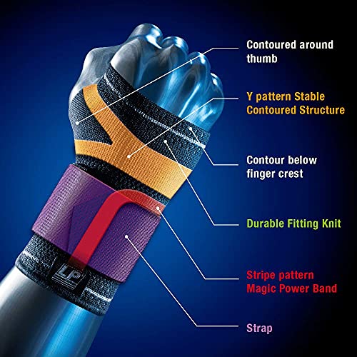 LP SUPPORT 130XT Men & Women Wrist Brace with Strap and Breathable Fitting Knit for Support Grasp Power, Prevent Relieve Carpal Tunnel, Workouts, Fitness and Weightlifting (XXL) Double Extra Large