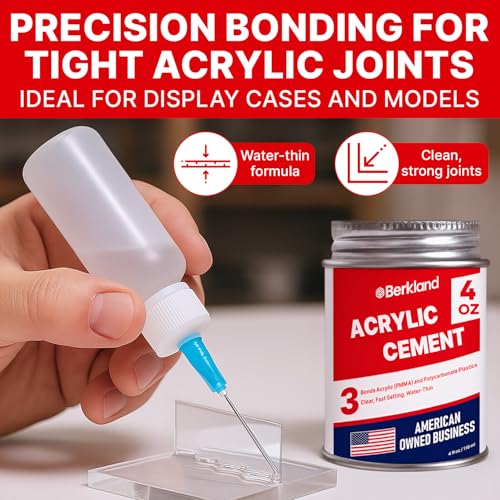 Berkland Acrylic Bonding Cement, 4 oz with Applicator Bottle