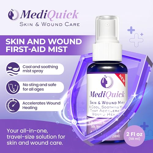 MediQuick Hypochlorous Acid Spray | Wound Care for Cuts, Burns & Rashes