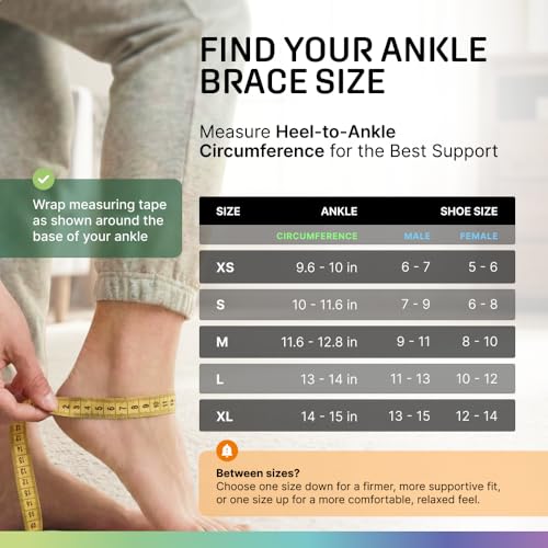 MODVEL Slim Lace Up Ankle Brace, Adjustable Ankle Braces for Men, Ankle Brace for Women, Ankle Support for Women – Figure 8 Ankle Brace Strapping with Soft Pads for Sprained Joint Stability Ankle Wrap Black - Size 3 (Medium)