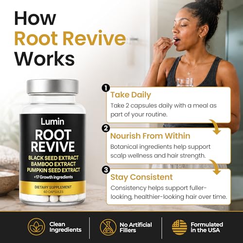 Lumin Root Revive - Hair Growth Supplements for Black Women - Iron & Zinc
