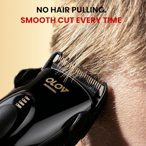 Hair Clippers for Men, Cordless Hair Clipper Kit, Adjustable 4 Length Setting, 2-Speed Settings, Replaceable Ceramic Blade Heads, Rechargeable Hair Clippers for Family (Black) Black