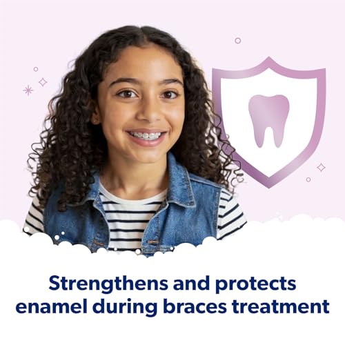 EverSmile OrthoFoam Anticavity Braces Cleaner w/Fluoride — 60 Uses Per 50ml Bottle – Helps Strengthen Enamel & Protect Against Cavities – Foam Cleans Under Metal & Ceramic Braces – 2 Pack, Bubble Gum