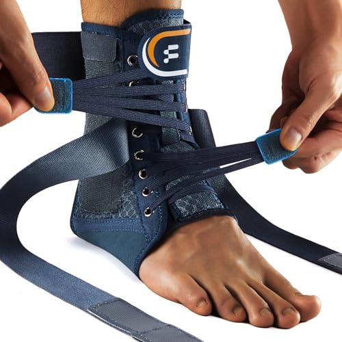 Quick Lace Ankle Brace 2-Pack Bundle: Stabilizing Splint + Flexible Support for Men Women M
