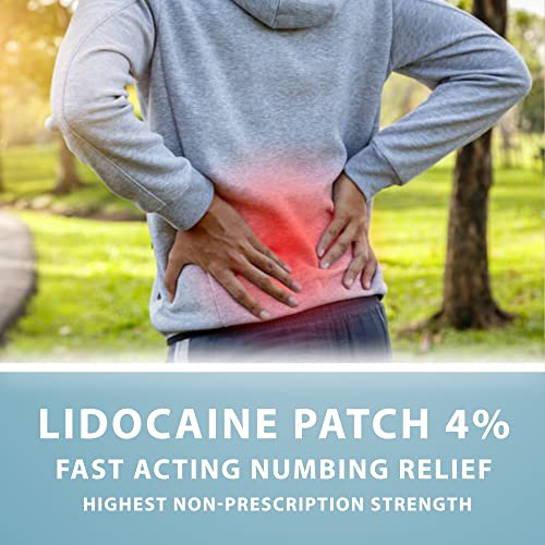 Curist Lidocaine Patches 4% Topical Pain Relief (20 Patches) Super Stick 20 Count (Pack of 1)