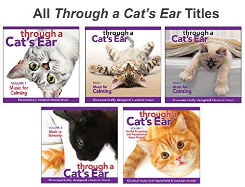 iCalmPet | Through a Cat's Ear: Music for Calming | 3-CD Box Set | 3-hrs |Simplified Classical Music lessens Feline Anxiety and enhances Environmental Enrichment