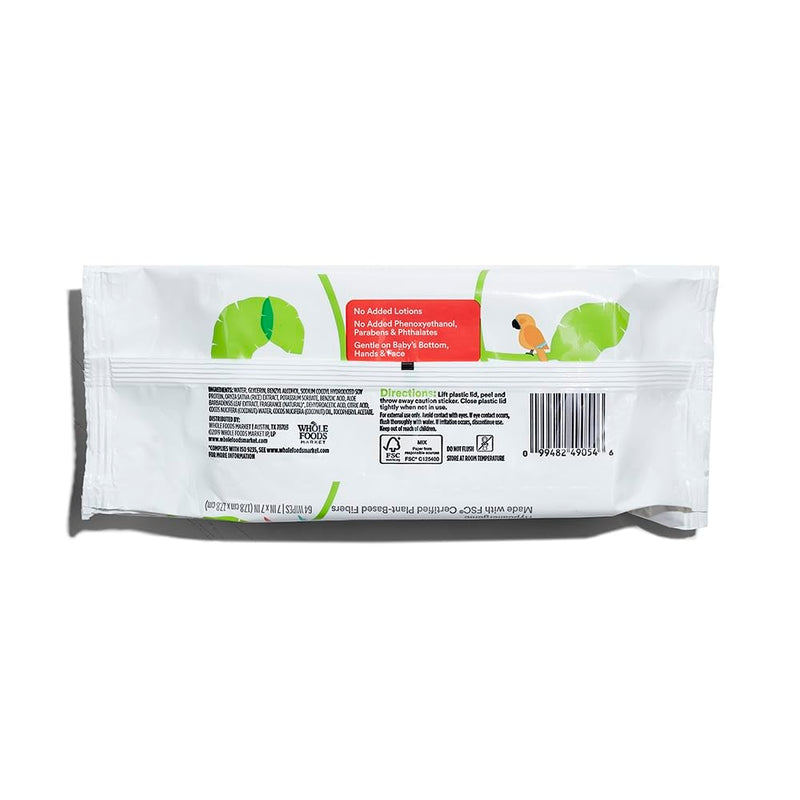 365 by Whole Foods Market, Coconut Baby Wipes, 64 Count - BeesActive Australia