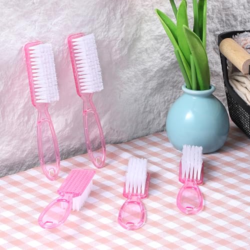 Handle Grip Nail Cleaning Brushes, Hand Fingernails Scrubber Brushes