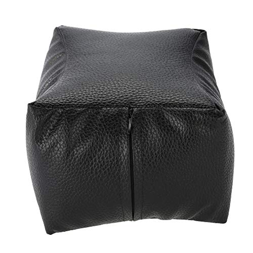 KIMISS Dual Use Nail Art Table Hand & Foot Pillow - Soft PU Arm Rest for Salon Manicure and Pedicure - Comfortable Support in White (Black) Black