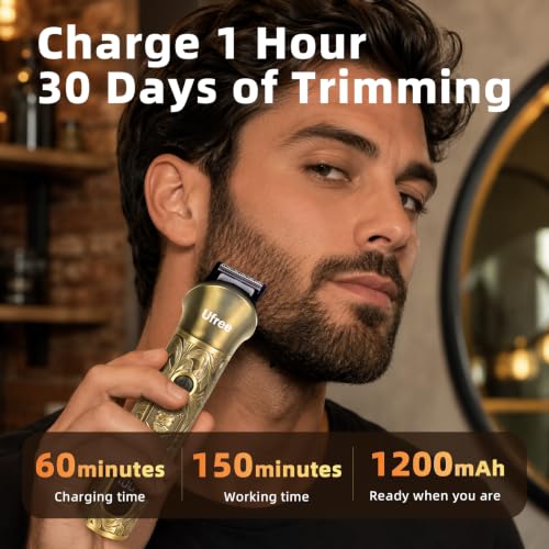 Ufree Professional Beard Trimmer for Men, Electric Shaver Razor, Men Gift Bronze