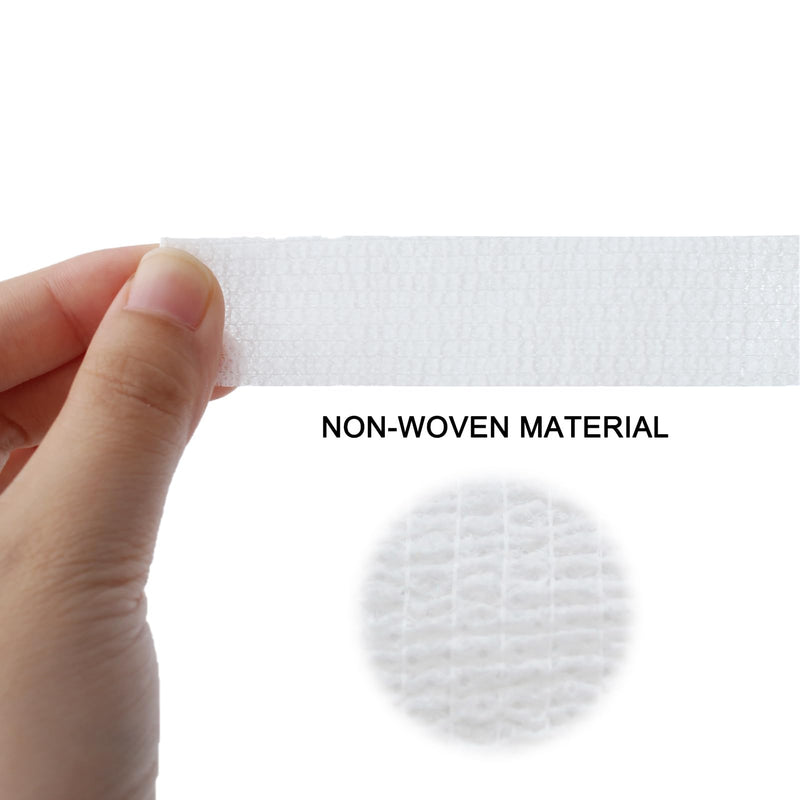 15 rolls 2.5 cm x 4.5 m self-adhesive bandage, self-adhesive bandage, adhesive bandage, self-adhesive bandage, elastic bandage, vet bandage, for hand, arm, foot, joint, finger (white) - BeesActive Australia