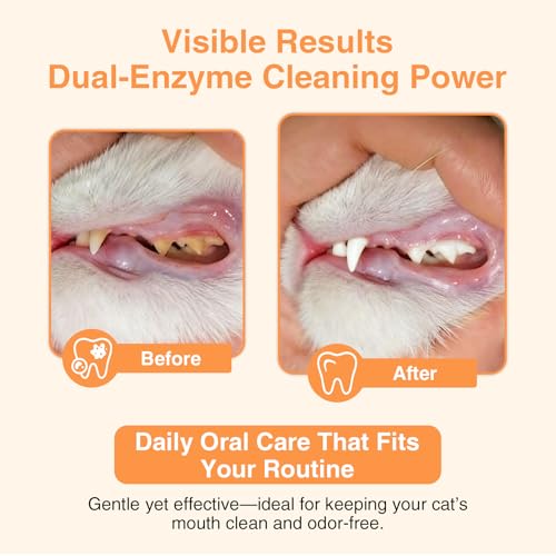 Cat Dental Care Kit – Tuna Flavor & Roast Chicken Toothpaste with Toothbrush & Finger Brush | Gentle Formula, Fresh Breath & Plaque Control