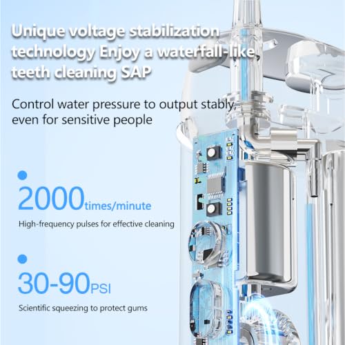 Portable Water Flosser for Travel, Compact Oral Irrigator Cordless 180ml