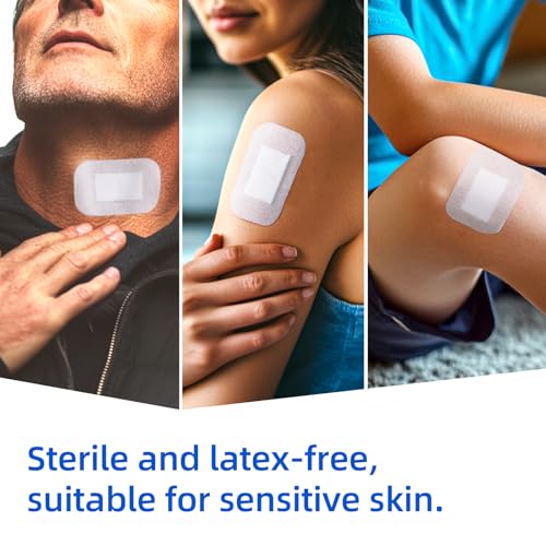 Niceful Adhesive Gauze Bandages 2"x3", 50Pcs 2"x3"(50 Dressing)