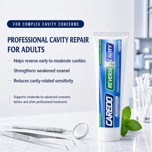CAREDO Adult Cavity Repair Hydroxyapatite Toothpaste FluorideFree Spearmint 3.52 Ounce (Pack of 1)