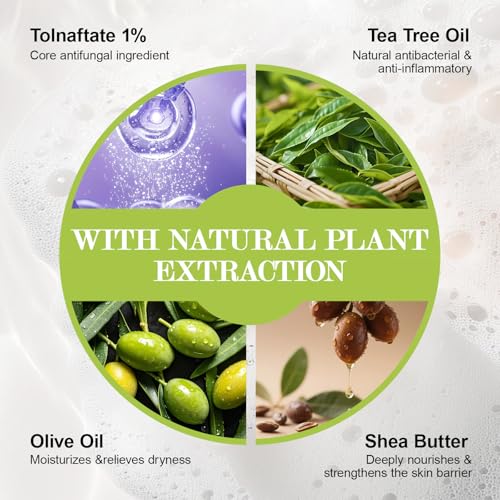 Antifungal Soap-Antibacterial Soap Bar with Tea Tree Oil- Body & Face Wash for Acne, Folliculitis, Eczema, Body Odor, Jock Itch, Athletes Foot, Tinea Versicolor (3Bars Original Tea Tree x 2.82 oz)