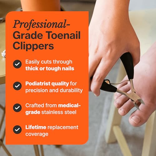 Fox Medical Equipment Toenail Clippers for Seniors & Thick Nails, Soft Grip