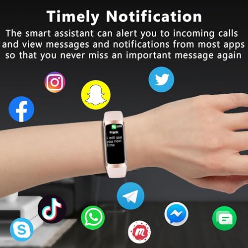 Fitness Tracker with 24/7 Blood Oxygen Heart Rate and Sleep Monitor,IP68 Waterproof,1.10''AMOLED Touch Color Screen,Step Counter Health Activity Trackers for Women Men Pink