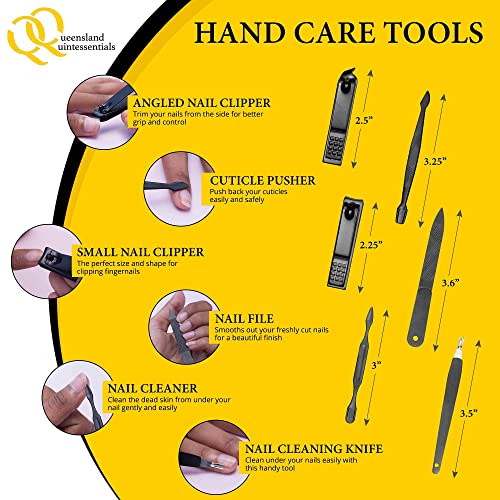 Manicure Kit for Women - Complete Nail Care Set with Toenail Clippers for Thick Nails - Ideal for Seniors - Professional Nail Nippers & Clippers - Perfect for Home Use