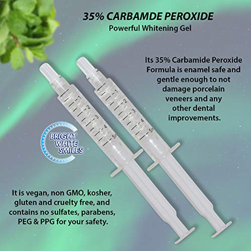 Bright White Smiles - 35% Teeth Whitening Kit - Tooth Gel Whitener and Trays Included - Made in The USA - Ships from Oral Care Dental Laboratory