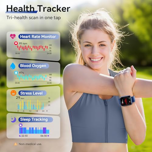 Smart Watches for Women Men, 1.85" Smart Watch for Android Phones/iPhones Midnight Blue