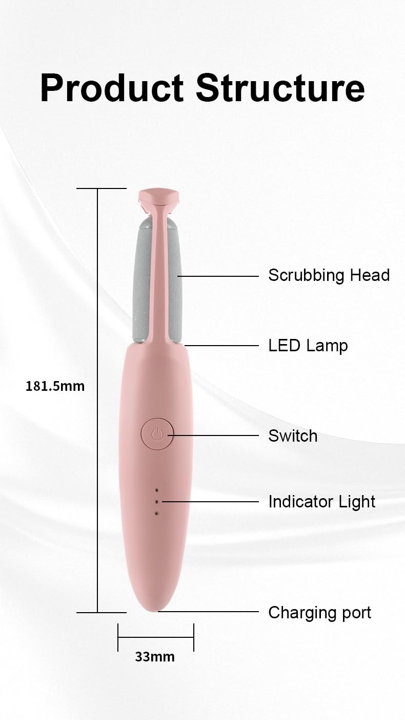 ANUMITRA Electric Foot Callus Remover Rechargeable – Professional Pedicure Tool for Feet with Dual-Speed 2-in-1 Rollers, Electric Foot File & Grinder for Dead Skin, Cracked Heels & Dry Skin Care - BeesActive Australia
