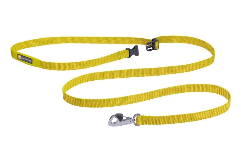 Ruffwear, Flagline Dog Leash, Lightweight Hands‑Free 6.5 ft Lead, Adjustable Waist‑Worn or Handheld, Lockable Swivel Crux Clip, Low‑Profile Pick‑Up Bag Stash Pocket, Lichen Green