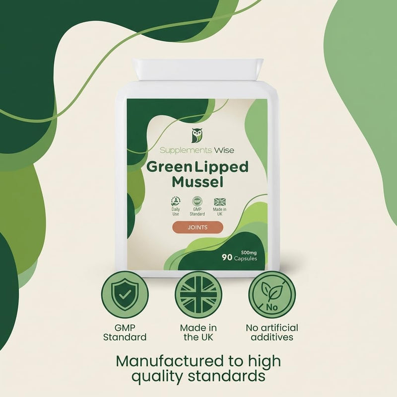 Green Lipped Mussel for Dogs - Also for Humans - 90 x 500mg - Green Lipped Mussel Capsules - Pure New Zealand Powder - Hip, Knee and Joint Care Supplement - Naturally Contains Omega 3 90 count (Pack of 1)