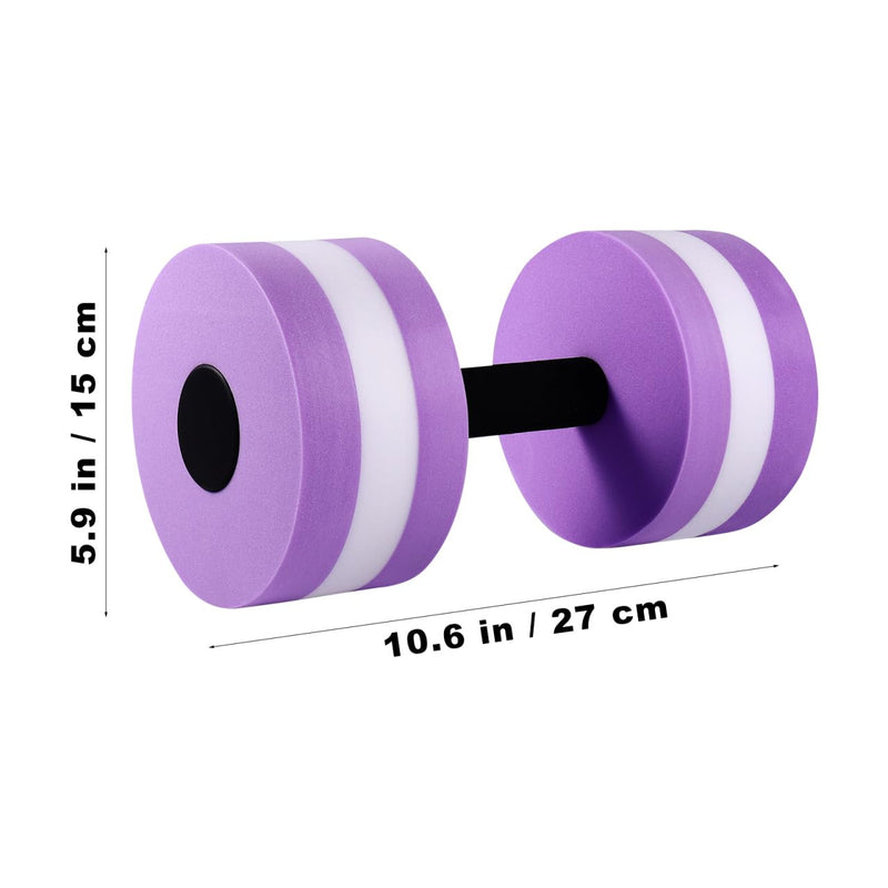 Gatuida 2Pcs Aquatic Dumbells Sports Water Weights Foam Pool Exercise Dumbbells for Pool Fitness Water Aerobics purple Medium - BeesActive Australia