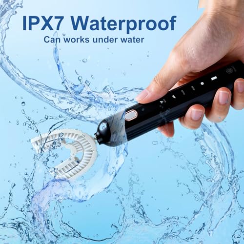 Electric Ultrasonic U-Shaped Toothbrush for Adults 360 Degree Deep Clean
