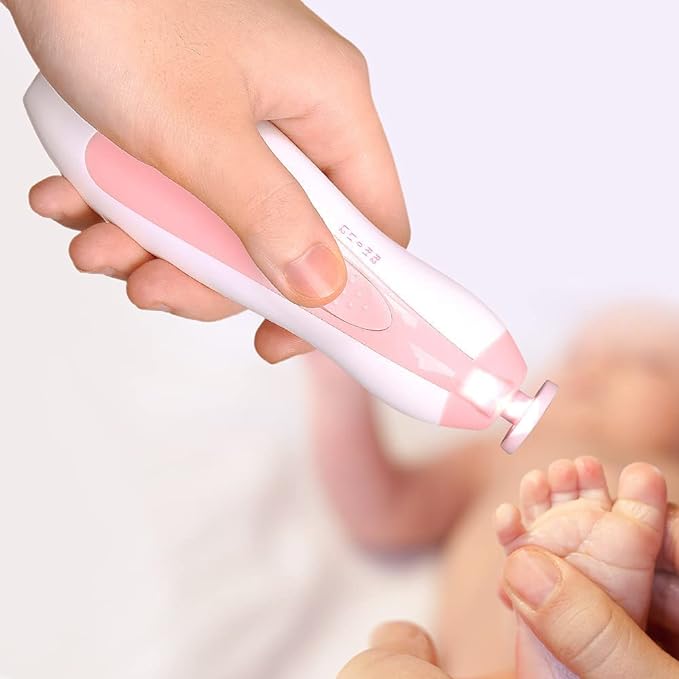 Second Generation Nail Sharpener, Electric Nail Care, Baby Electric Nail Care, Electric Nail File, Nail Care Set, Baby Nail Clippers, 6 Attachments, Coarse Sharpening, Exfoliating Care, LED Light, Low - BeesActive Australia