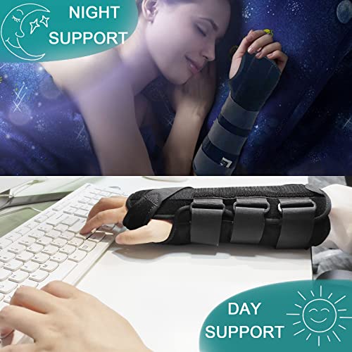Unisex Forearm and Wrist Support Splint Brace Double Fixation Wrist Brace for Carpal Tunnel,Adjustable Night Time Forearm Immobilizer Brace Splints,9.8 inch (25cm) length (LH/S) Left Hand Small/Medium