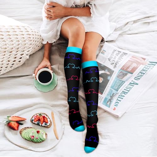 6 Pack Copper Compression Socks for Women and Men Circulation-Best Support for Medical,Running,Nursing,Athletic Large-X-Large C-assorted29