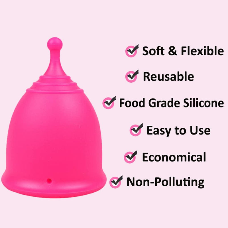 SHORDY Menstrual Cup, Single Pack (Small) with Box, Soft & Flexible, Copa Menstrual Kit for Women | Up to 12 Hours of Comfort, Eco-Friendly & Safer Alternative to Pads & Tampons (Pink) 1 Count (Pack of 1) Pink_small - BeesActive Australia