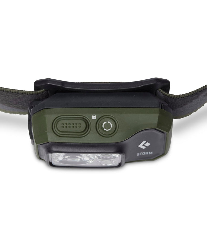 BLACK DIAMOND Storm 450 LED Headlamp, Waterproof and Dimmable Battery Powered Headlamp for Camping, Hiking, Hunting, Running, Work with Red Light Headlamp Mode, Dark Olive - BeesActive Australia