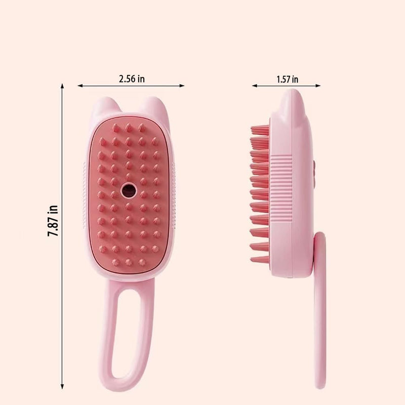 Steam Cat Brush Dog Brush for Shedding Rechargeable Cat Brush Unique Pet Brush The Handle Can be Rotated 360° (pink) pink - BeesActive Australia