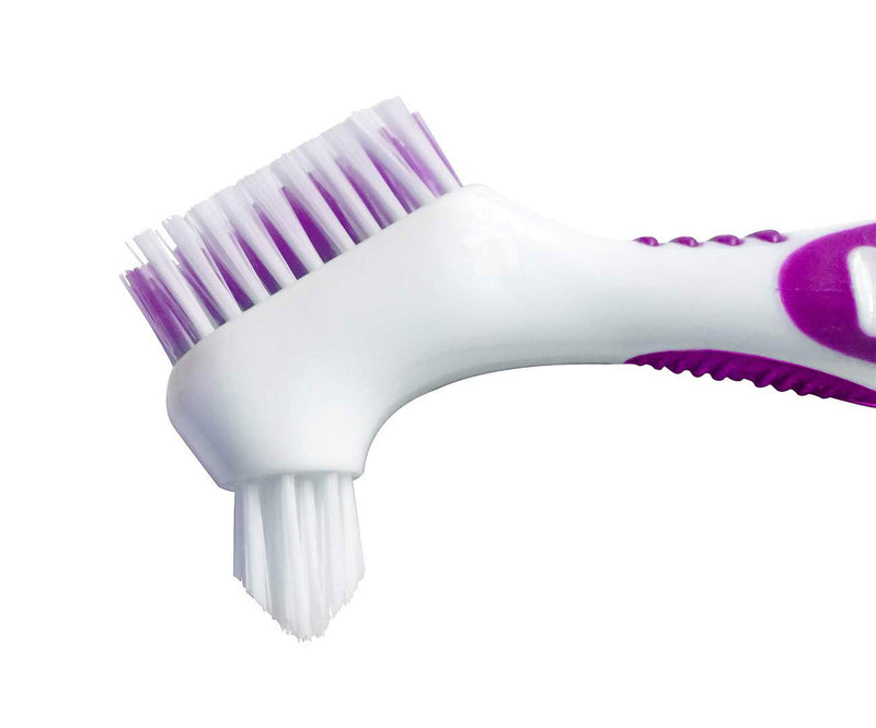 Premium Hygiene Denture Cleaning Brush Set, Multi-Layered Bristles & Ergonomic Rubber Handle, for Denture Care(Purple & Green) Purple & Green - BeesActive Australia