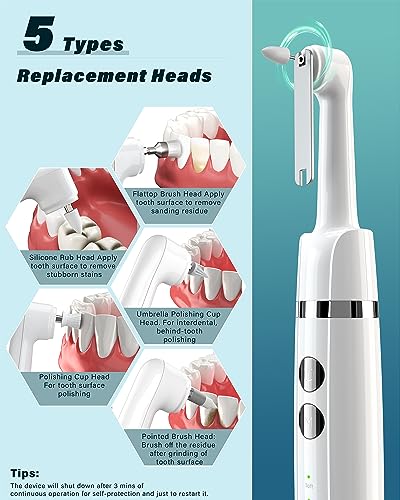 Tooth Polisher & 10 OriginalReplacement Heads