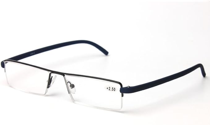 Ultralight Elastic Tr90 Frame Reading Glasses Portable Stylish Reading Glasses with Case +1.0 to +3.5, bule - BeesActive Australia