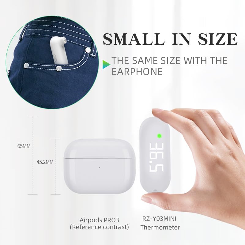 Rechargeable Medical Forehead Thermometer for Adults and Children Black Non-Contact Digital Thermometer with Fast 1-Second Touchless Reading Black