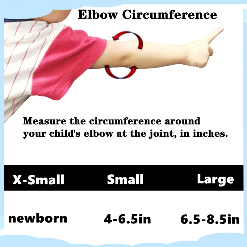Prevent Scratching Face, Thumb Sucking Habit, Pulling IV Tubes Elbow Immobilizer Splint & Arm Restraint Wrap for Babies Kids-Prevent HAND-TO-FACE habits (Small（2pcs）) Small（2pcs） - BeesActive Australia
