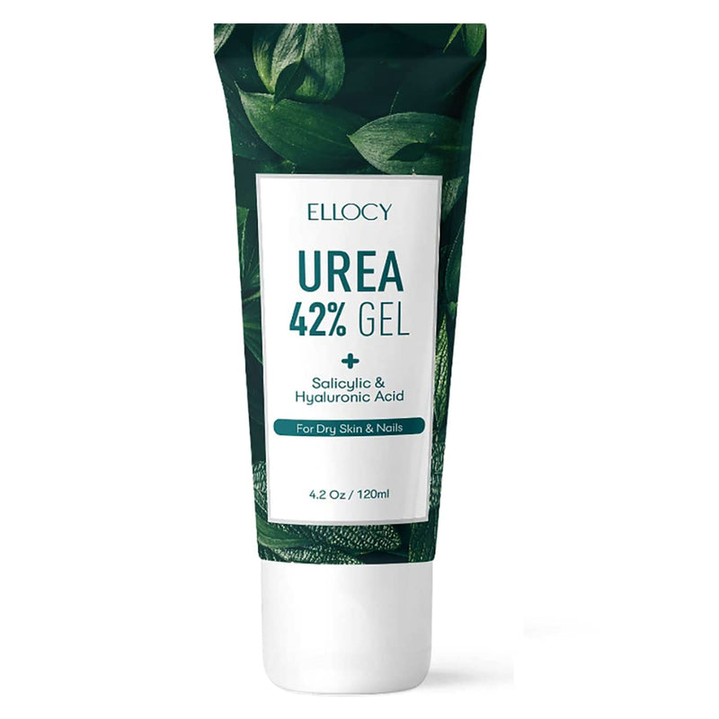 42% Urea Gel - Max Plus Salicylic & Hyaluronic Acid cracked heel repair callus remover for Elbows, Feet, and Hands, and cracked heel, calloused feet remover gel 4oz