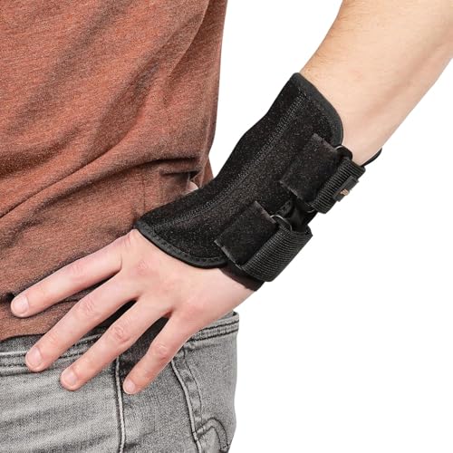 Copper Joe Orthopedic Copper Infused Wrist Brace & Splint – Adjustable Compression Wrist Support for Arthritis, Carpal Tunnel, Tendinitis, Tennis Elbow, RSI & Ganglion Cyst Pain Relief for Men & Women (Black, L/XL, Right Hand) Black