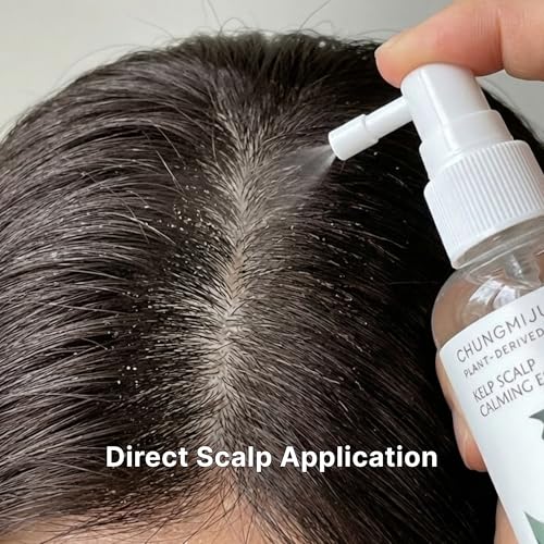 Kelp Scalp Treatment Spray for Itchy & Sensitive Scalp – Soothing Care Essence for Irritated Scalp, Lightweight Korean Leave-In Hair Treatment, 80ml