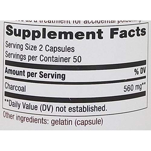 Nature's Way Activated Charcoal Hi Po ( 1x100 Cap) - BeesActive Australia