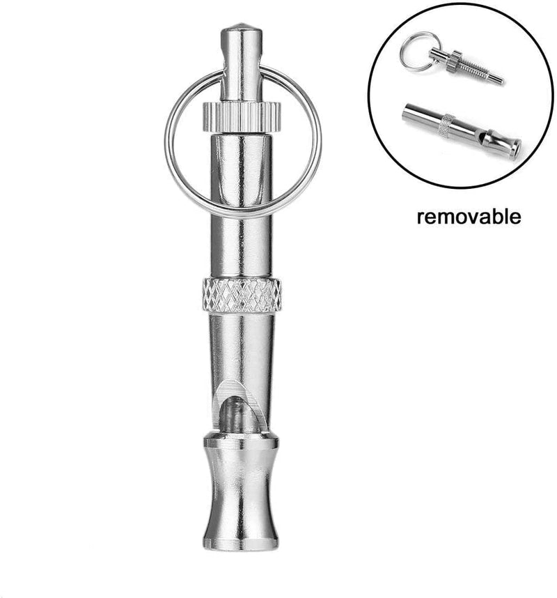 JJLFresheners Silver Pets Whistle Adjustable Pet Training Sound Control Stainless Steel Puppy Bark Whistles with Suspendable Key Chain Dogs - BeesActive Australia