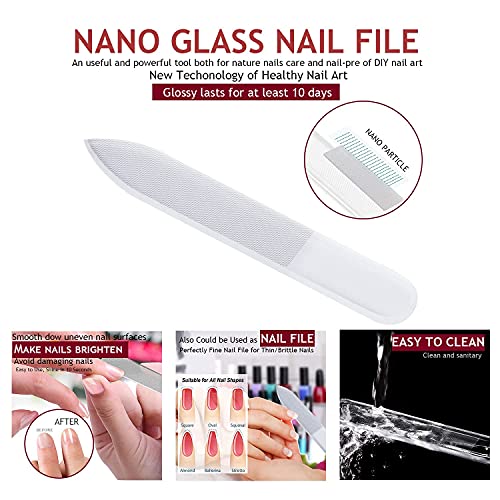 HANTEKAS Manicure Set Nail Clippers Kit 5 Pieces in 1 Stainless Steel Professional Grooming Nail Care Tools Including Nano Glass Nail Shiner Buffer File Gift for Men Husband Boyfriend Parents Women Black-rose Gold, 5pcs