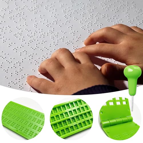 Braille Writing Slate 4-Line 28-Cell & 9-Line 30-Cell with Styluses 2 Sizes